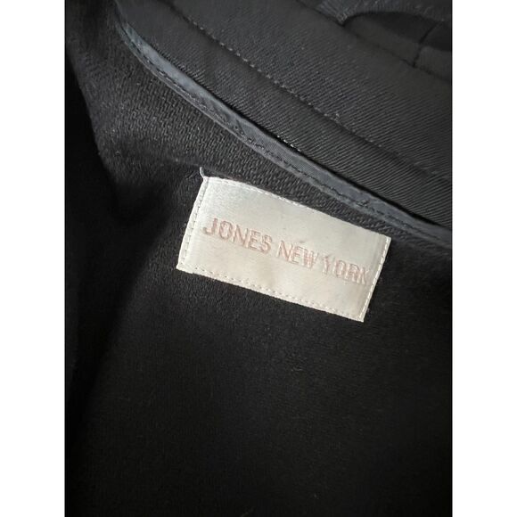 Jones New York black double breasted wool trench coat. L/XL - Picture 7 of 9